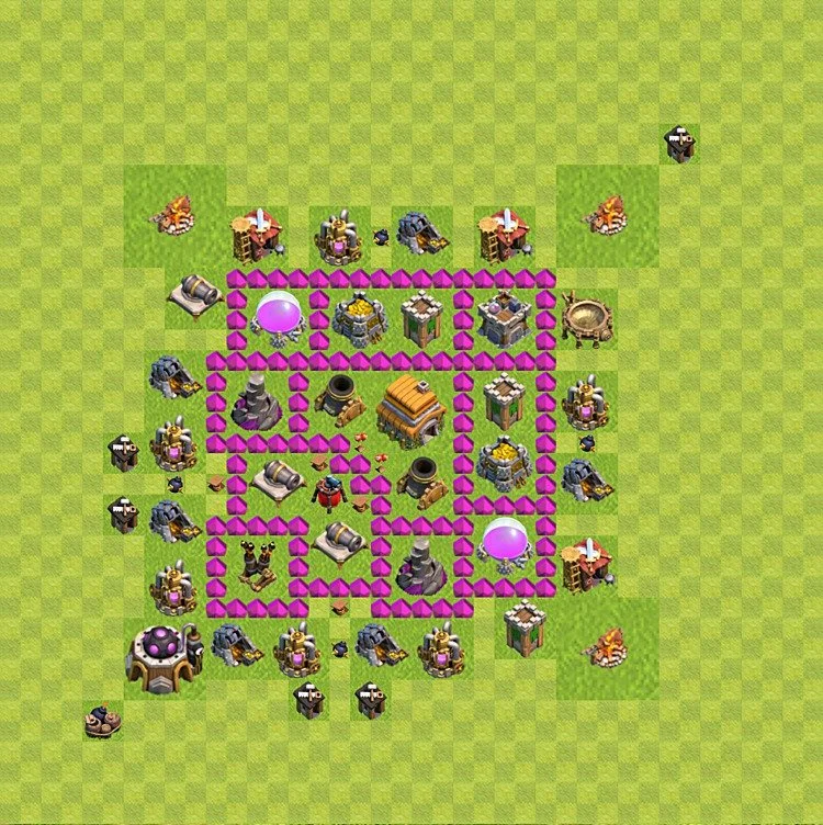 Defense (Trophy) Base TH6 - plan / layout / design - Clash of Clans - (#60) — Захист TH6