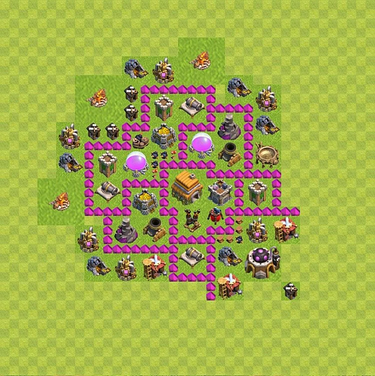 Defense (Trophy) Base TH6 - plan / layout / design - Clash of Clans - (#69) — Difesa TH6