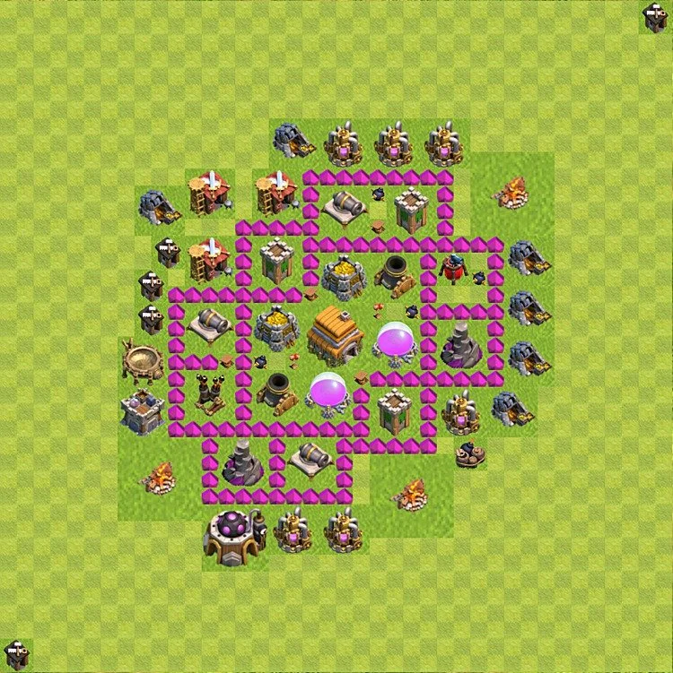 Defense (Trophy) Base TH6 - plan / layout / design - Clash of Clans - (#70) — Obrona TH6