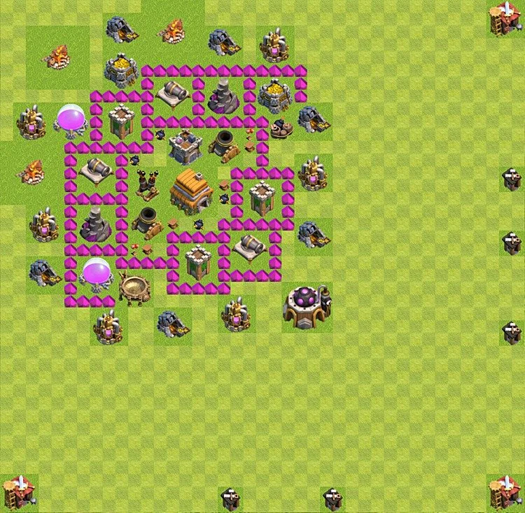 Defense (Trophy) Base TH6 - plan / layout / design - Clash of Clans - (#8) — Защита TH6