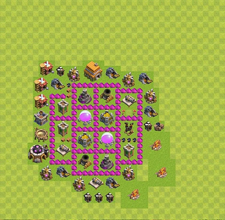 Farming Base TH6 - plan / layout / design - Clash of Clans - (#1)