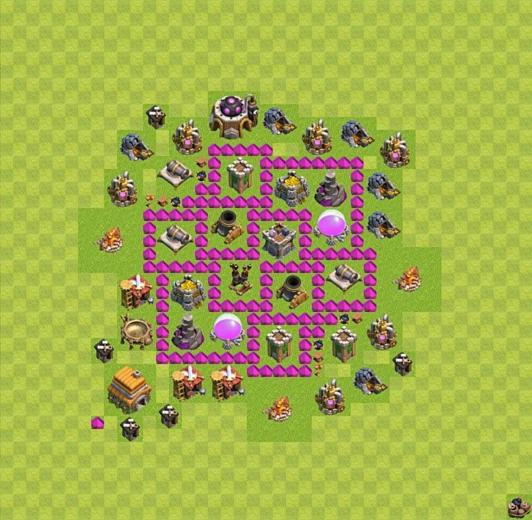 Farming Base TH6 - plan / layout / design - Clash of Clans - (#10) — Farm TH6