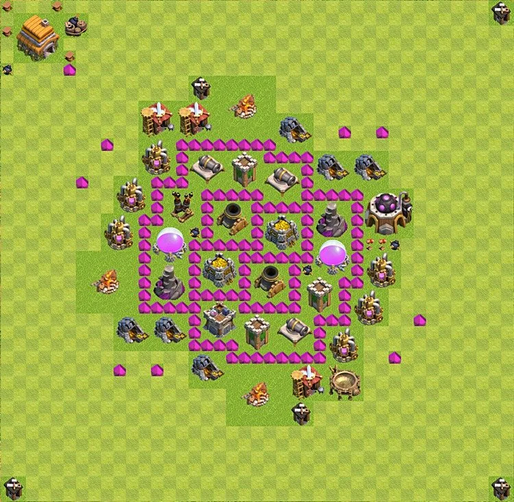 Farming Base TH6 - plan / layout / design - Clash of Clans - (#11) — Farm TH6
