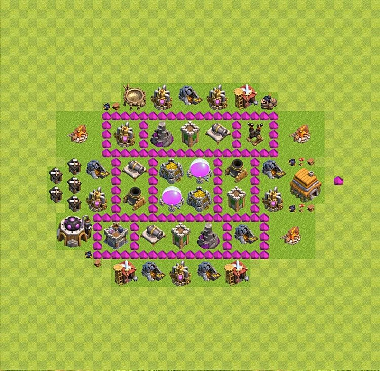 Farming Base TH6 - plan / layout / design - Clash of Clans - (#12) — 资源 TH6