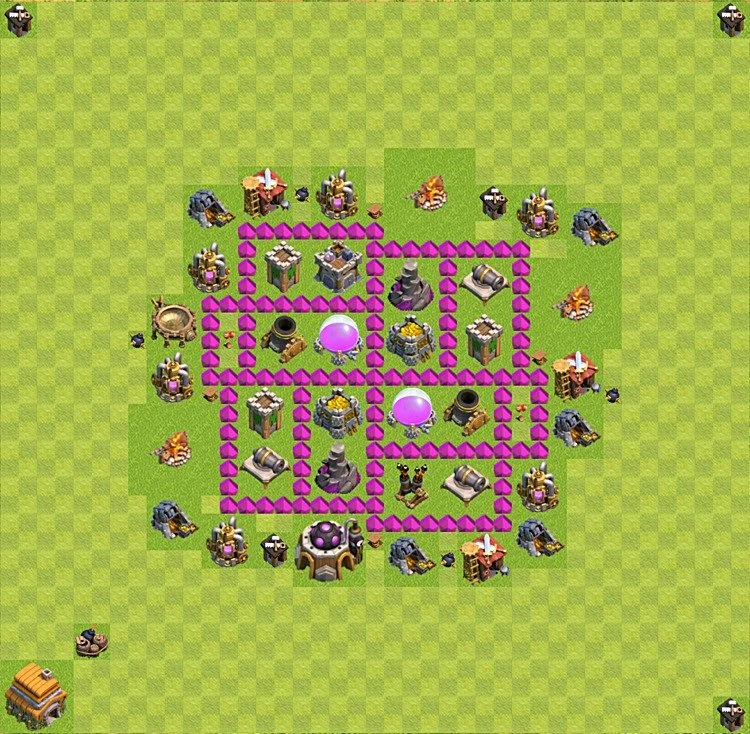 Farming Base TH6 - plan / layout / design - Clash of Clans - (#14) — Farm TH6