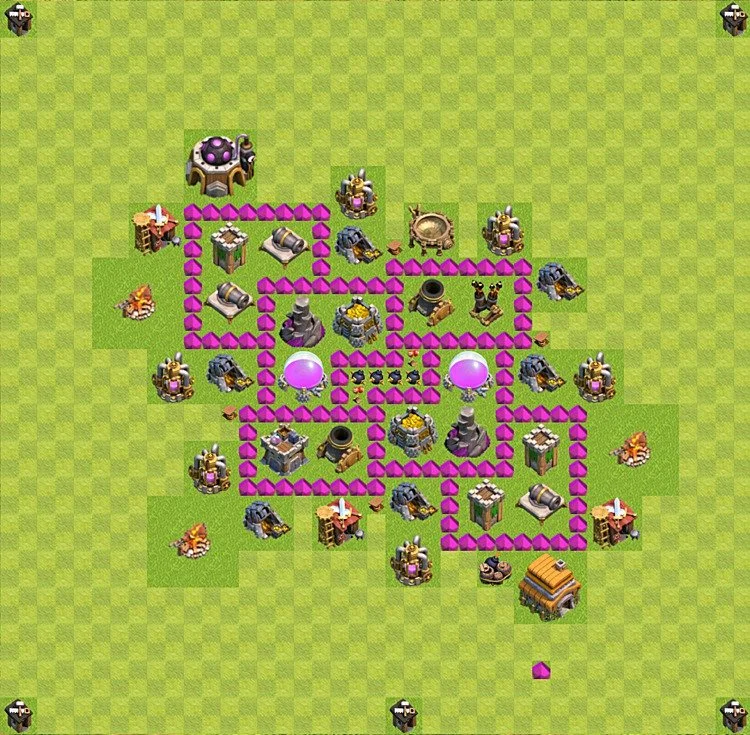 Farming Base TH6 - plan / layout / design - Clash of Clans - (#15) — Farma TH6