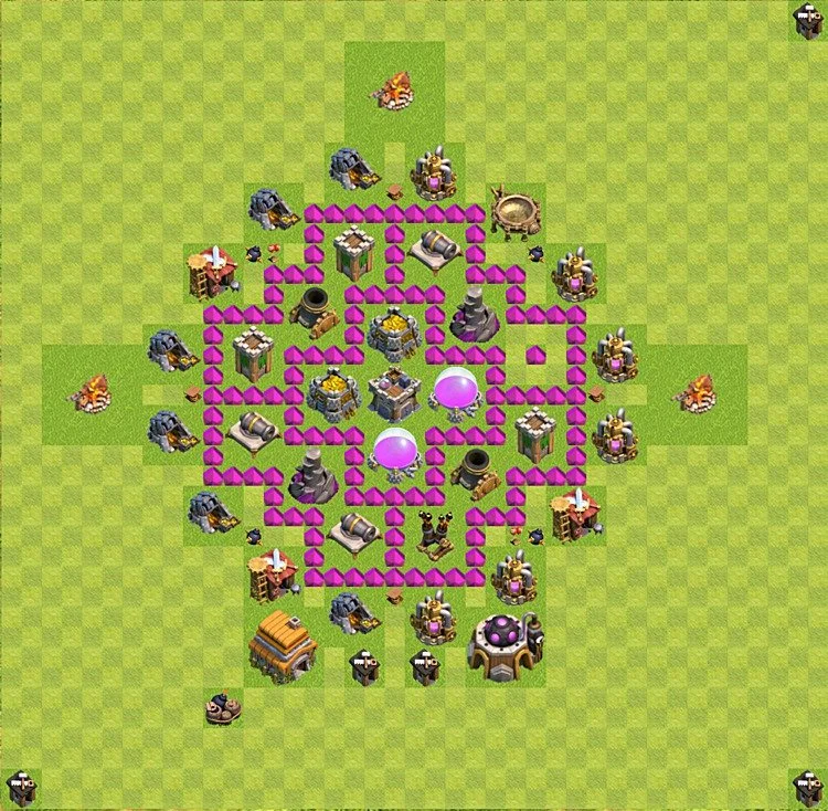 Farming Base TH6 - plan / layout / design - Clash of Clans - (#16) — Farma TH6