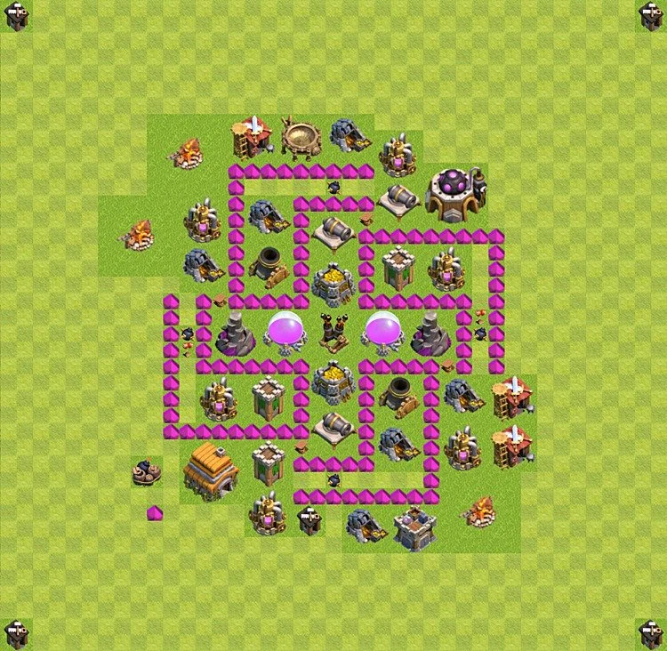 Farming Base TH6 - plan / layout / design - Clash of Clans - (#18) — Farm TH6