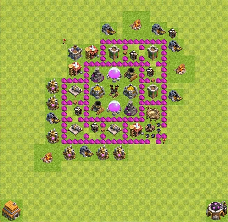 Farming Base TH6 - plan / layout / design - Clash of Clans - (#19) — Фарм TH6