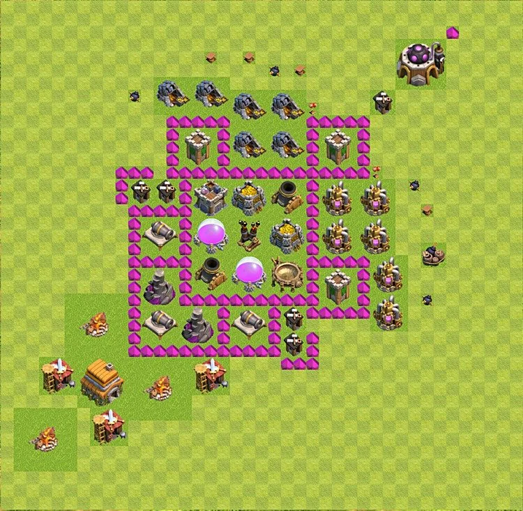 Farming Base TH6 - plan / layout / design - Clash of Clans - (#2)