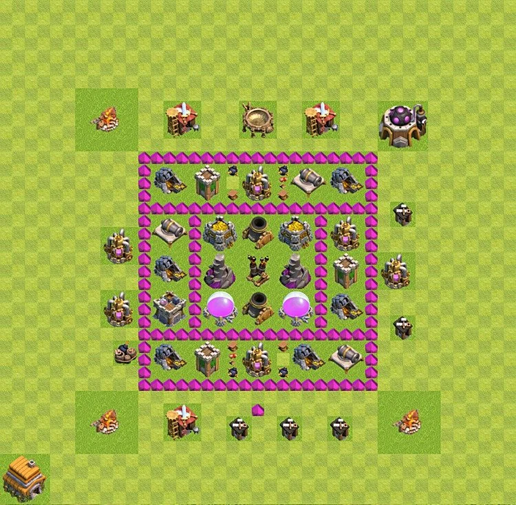 Farming Base TH6 - plan / layout / design - Clash of Clans - (#20) — Farming TH6