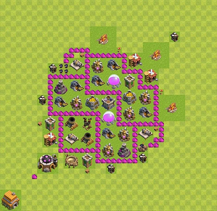 Farming Base TH6 - plan / layout / design - Clash of Clans - (#23) — Farm TH6