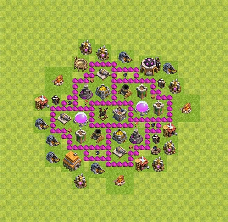 Farming Base TH6 - plan / layout / design - Clash of Clans - (#24) — Фарм TH6
