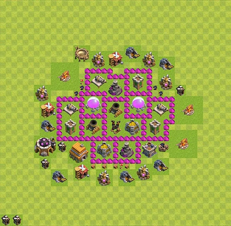 Farming Base TH6 - plan / layout / design - Clash of Clans - (#25) — Farm TH6