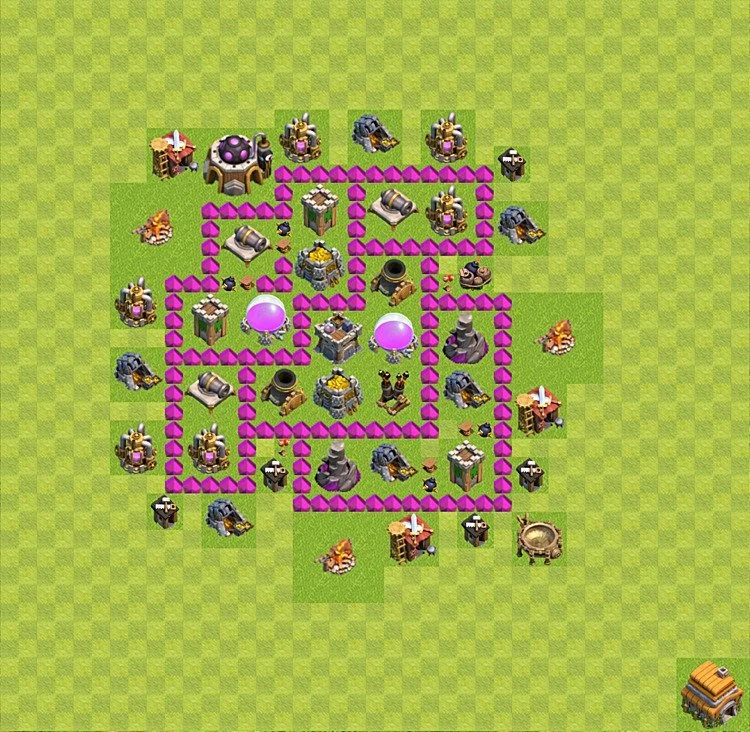 Farming Base TH6 - plan / layout / design - Clash of Clans - (#26) — Farm TH6