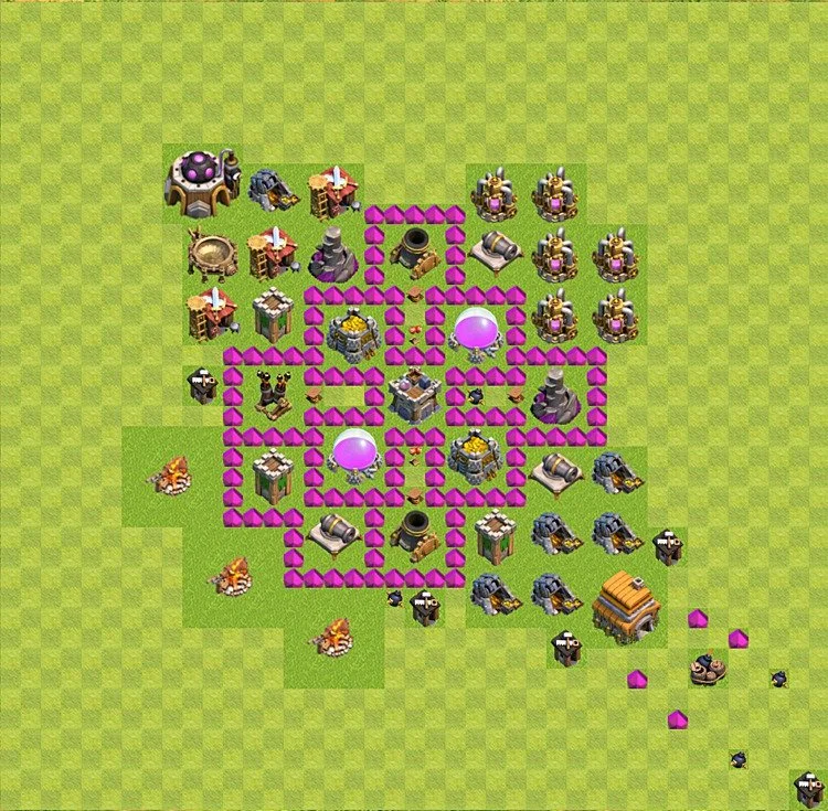 Farming Base TH6 - plan / layout / design - Clash of Clans - (#27) — Farm TH6