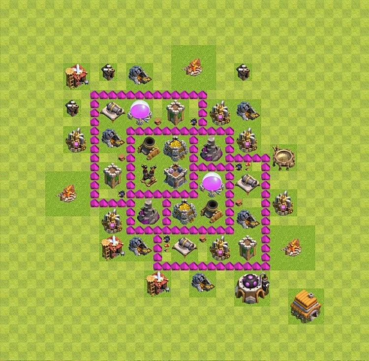 Farming Base TH6 - plan / layout / design - Clash of Clans - (#29) — Çiftlik TH6
