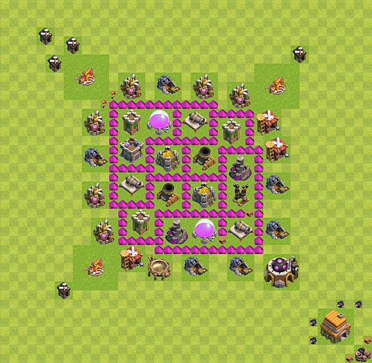 Farming Base TH6 - plan / layout / design - Clash of Clans - (#3)