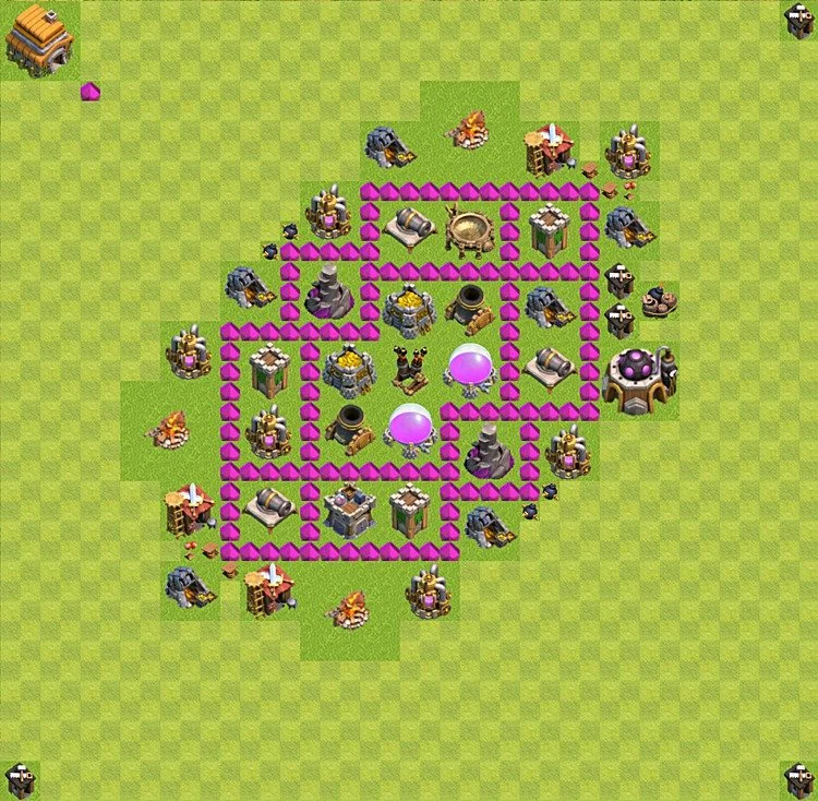 Farming Base TH6 - plan / layout / design - Clash of Clans - (#30) — Farma TH6