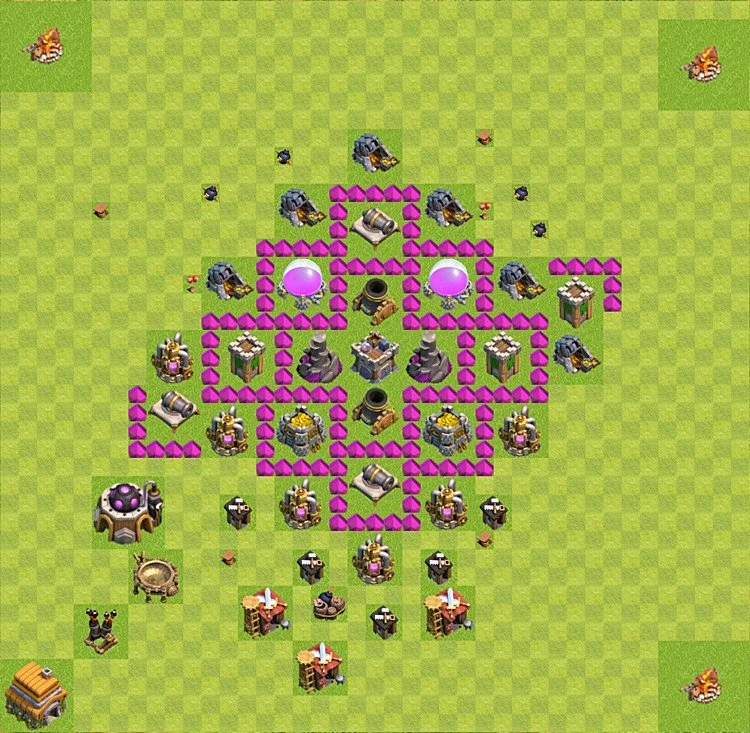 Farming Base TH6 - plan / layout / design - Clash of Clans - (#32) — Farming TH6