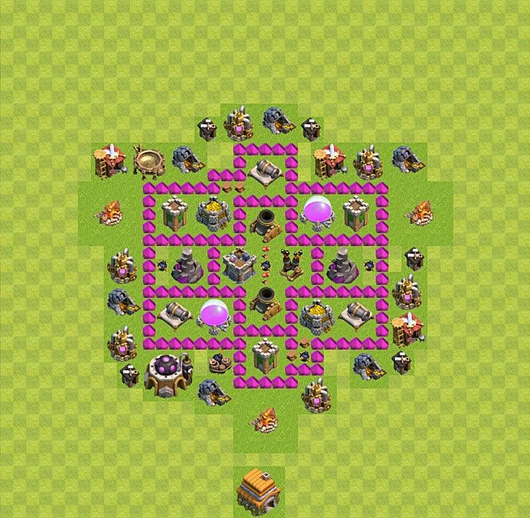 Farming Base TH6 - plan / layout / design - Clash of Clans - (#33) — Recursos TH6