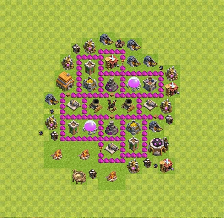 Farming Base TH6 - plan / layout / design - Clash of Clans - (#34) — Farm TH6