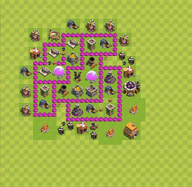 Farming Base TH6 - plan / layout / design - Clash of Clans - (#35) — Farm TH6