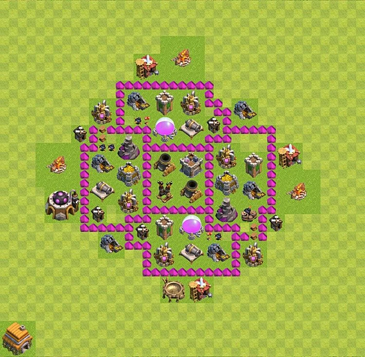 Farming Base TH6 - plan / layout / design - Clash of Clans - (#37) — Farm TH6