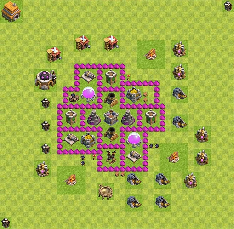 Farming Base TH6 - plan / layout / design - Clash of Clans - (#38) — Farma TH6