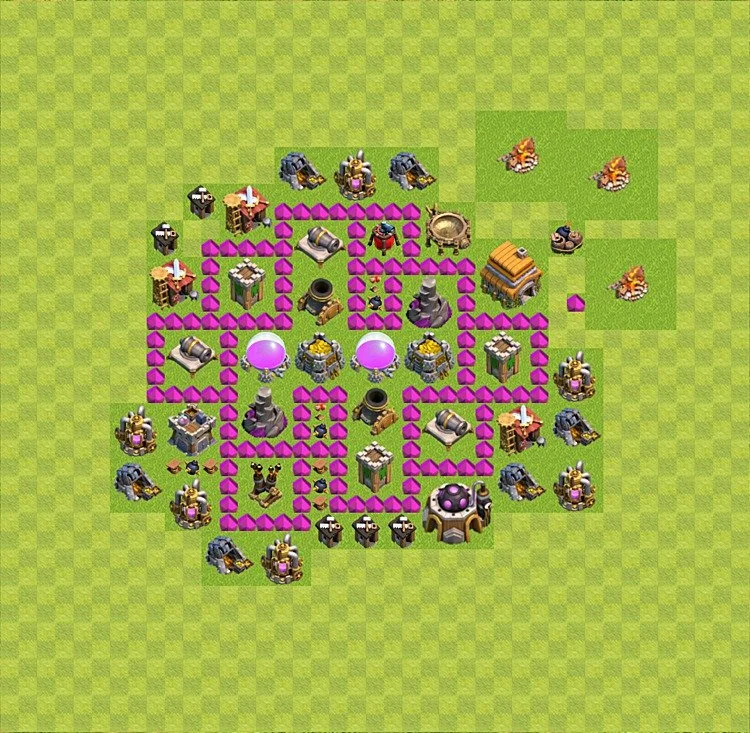 Farming Base TH6 - plan / layout / design - Clash of Clans - (#39) — Farming TH6