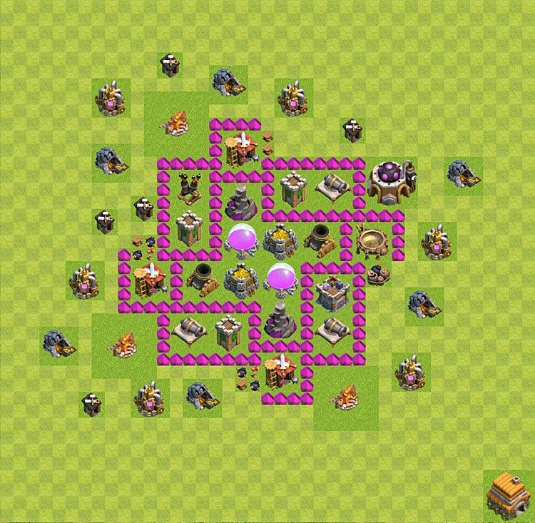 Farming Base TH6 - plan / layout / design - Clash of Clans - (#4)