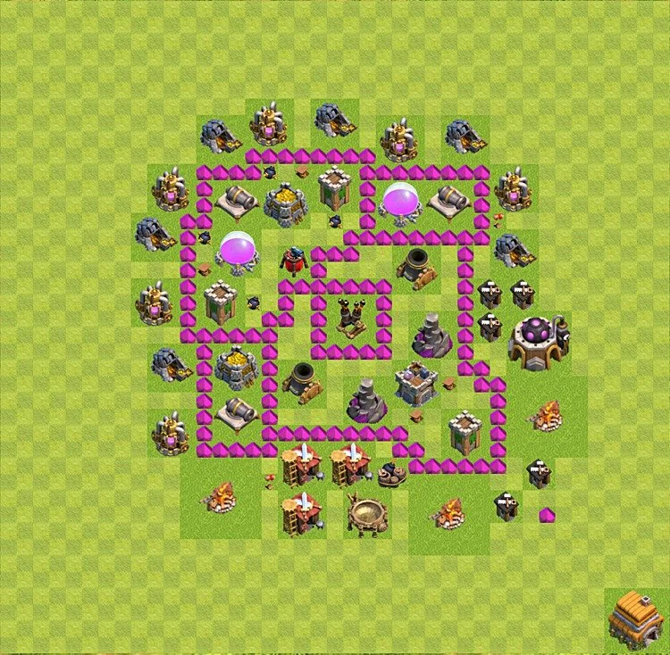 Farming Base TH6 - plan / layout / design - Clash of Clans - (#40) — Farm TH6