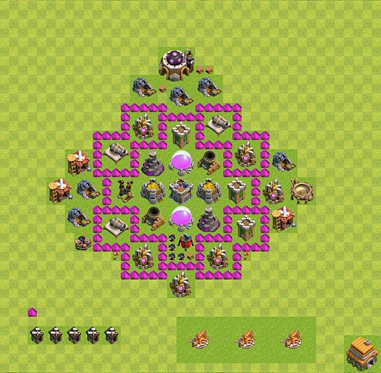 Farming Base TH6 - plan / layout / design - Clash of Clans - (#41) — Farm TH6