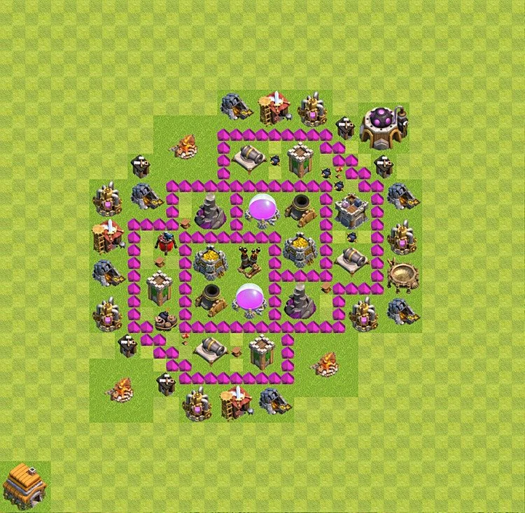 Farming Base TH6 - plan / layout / design - Clash of Clans - (#43) — Farm TH6