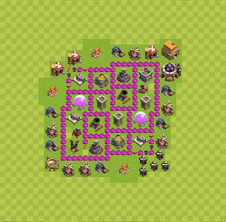 Farming Base TH6 - plan / layout / design - Clash of Clans - (#44) — Farm TH6