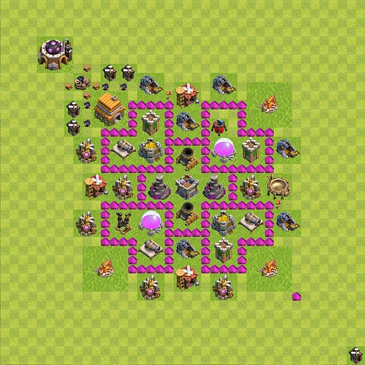 Farming Base TH6 - plan / layout / design - Clash of Clans - (#46) — Farm TH6