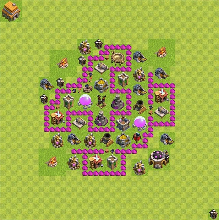 Farming Base TH6 - plan / layout / design - Clash of Clans - (#47) — Farm TH6