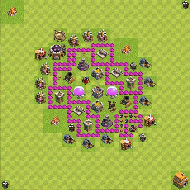 Farming Base TH6 - plan / layout / design - Clash of Clans - (#48) — Farm TH6
