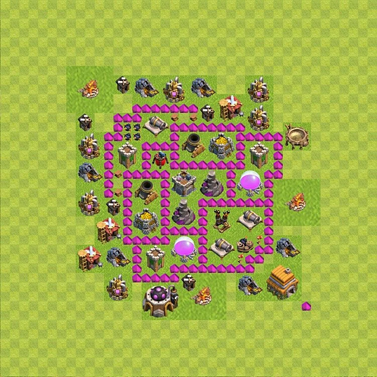 Farming Base TH6 - plan / layout / design - Clash of Clans - (#49) — Farm TH6