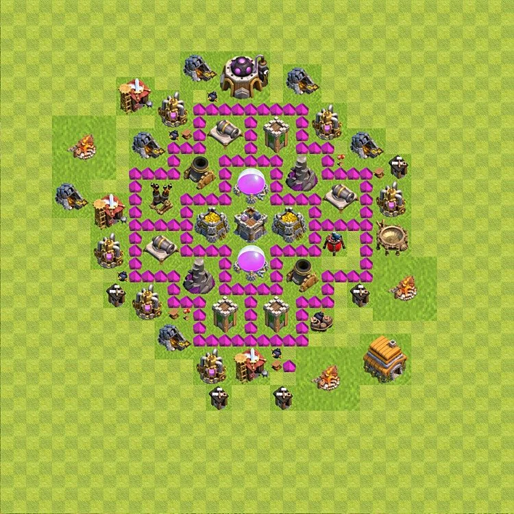 Farming Base TH6 - plan / layout / design - Clash of Clans - (#50) — Фарм TH6
