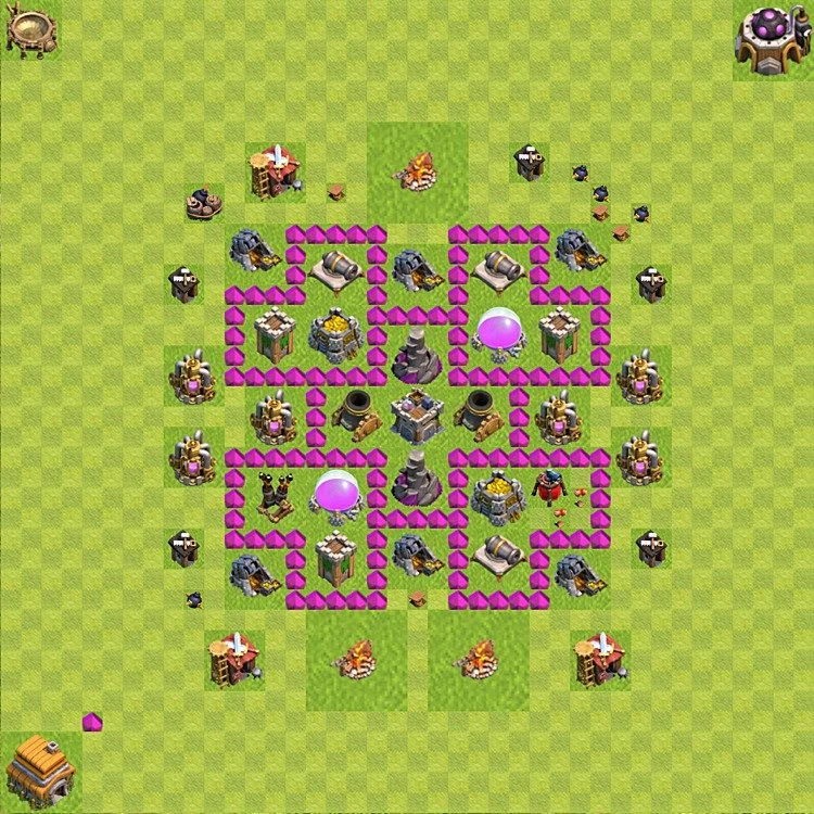 Farming Base TH6 - plan / layout / design - Clash of Clans - (#55) — Farm TH6
