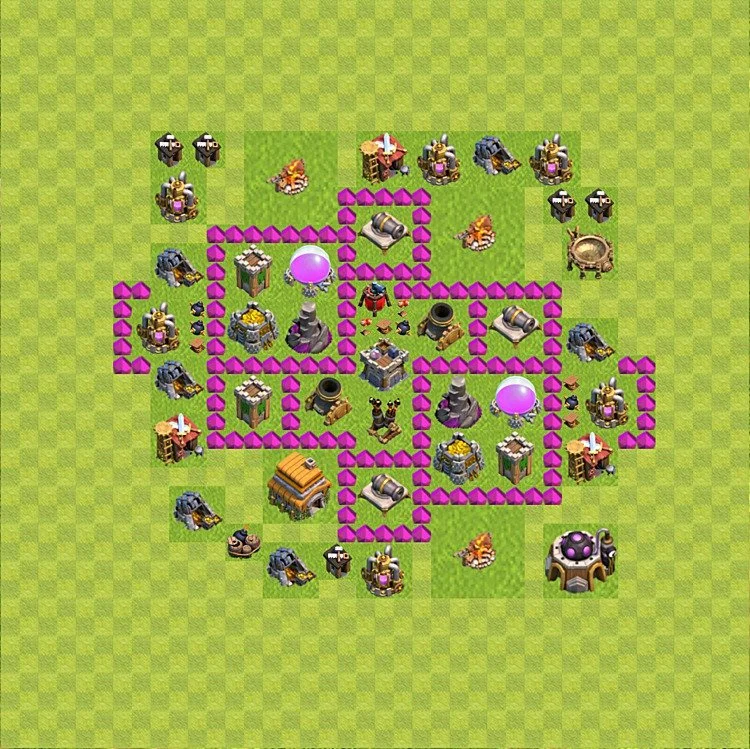 Farming Base TH6 - plan / layout / design - Clash of Clans - (#56) — Farm TH6