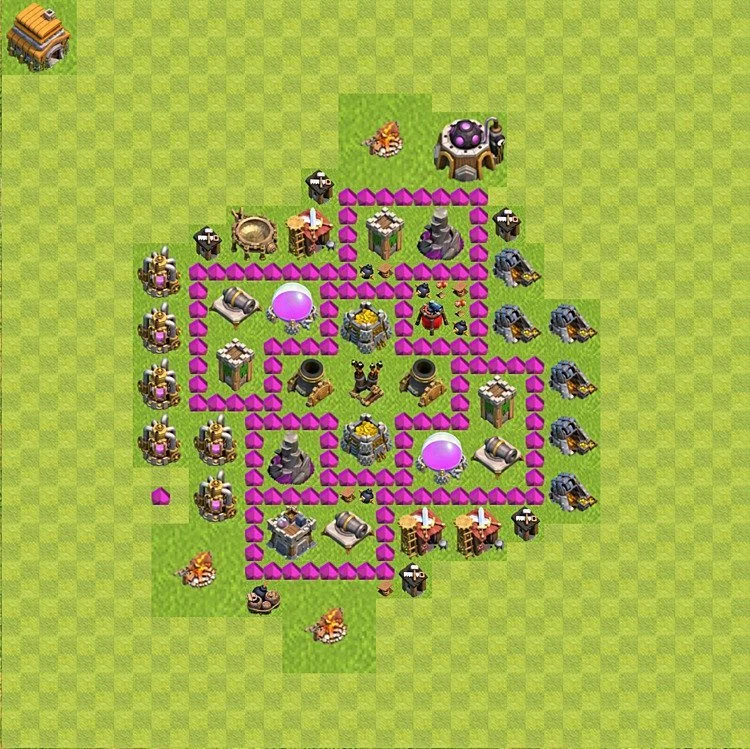 Farming Base TH6 - plan / layout / design - Clash of Clans - (#57) — Farming TH6