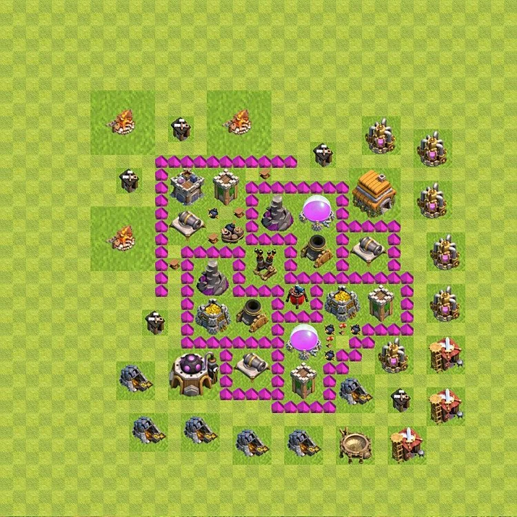 Farming Base TH6 - plan / layout / design - Clash of Clans - (#58) — Farma TH6