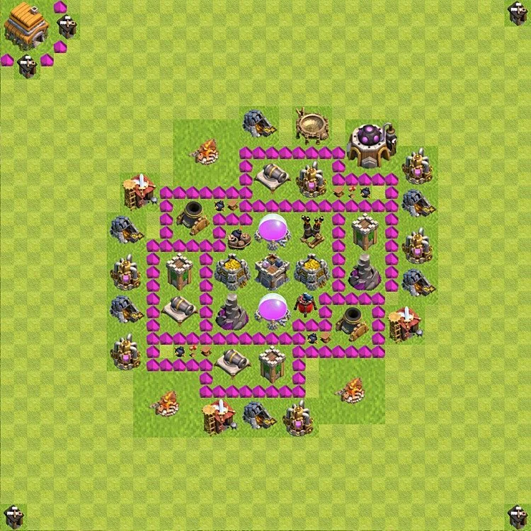 Farming Base TH6 - plan / layout / design - Clash of Clans - (#59) — Farm TH6