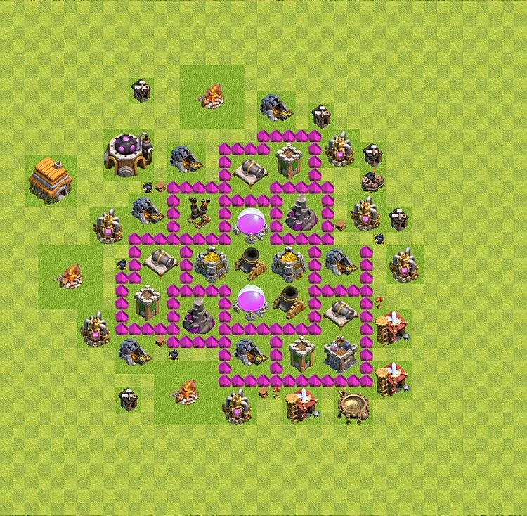 Farming Base TH6 - plan / layout / design - Clash of Clans - (#6)
