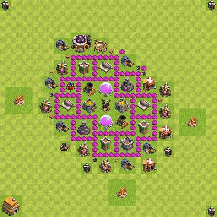 Farming Base TH6 - plan / layout / design - Clash of Clans - (#60) — Farming TH6
