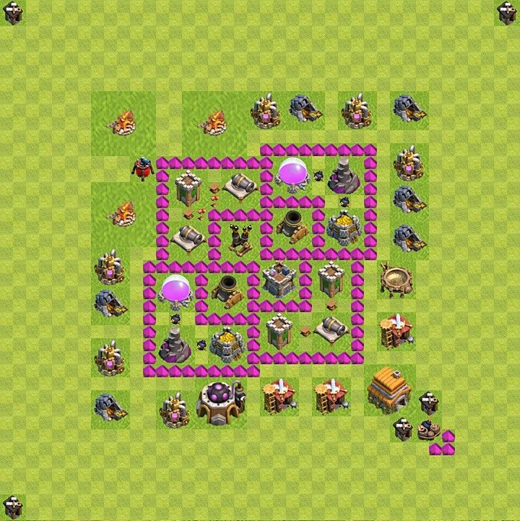 Farming Base TH6 - plan / layout / design - Clash of Clans - (#61) — Farm TH6