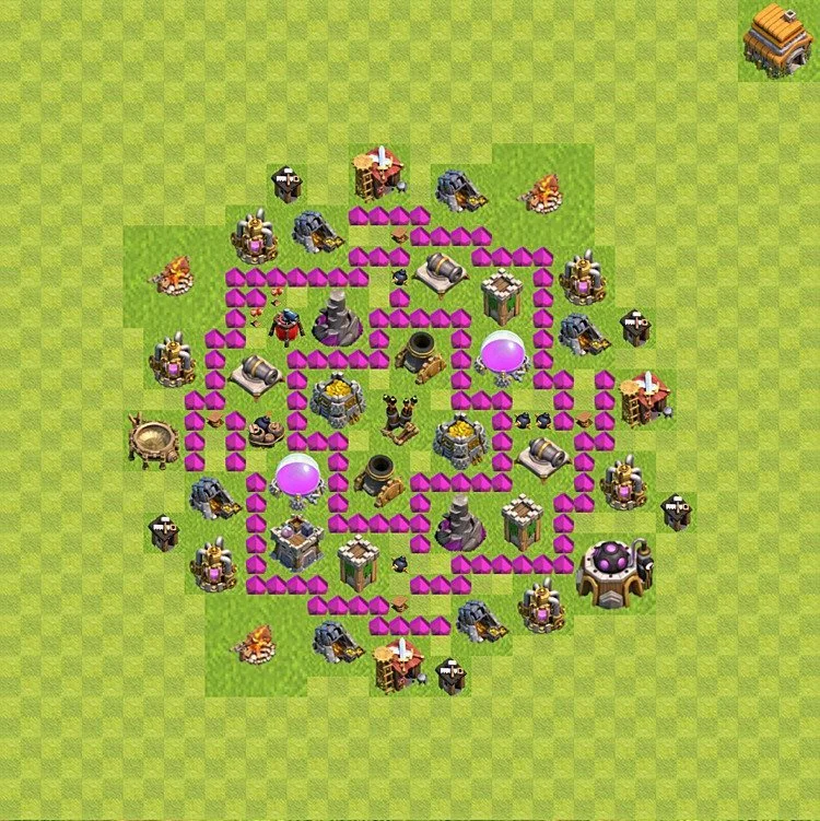 Farming Base TH6 - plan / layout / design - Clash of Clans - (#62) — Farming TH6