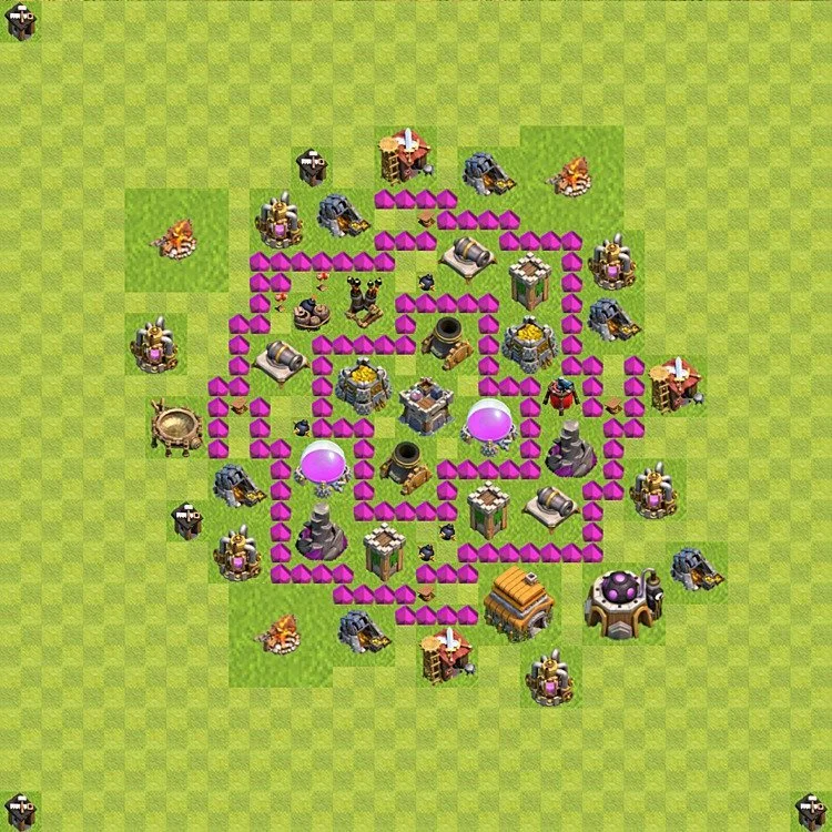 Farming Base TH6 - plan / layout / design - Clash of Clans - (#63) — Farm TH6